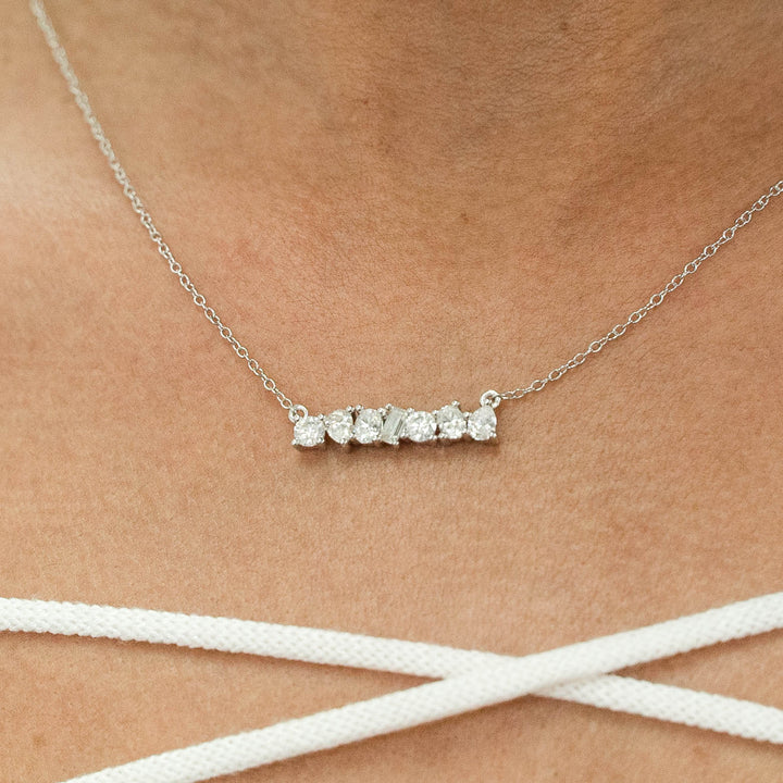 Mixed Shape Moissanite Diamond Necklace for Women