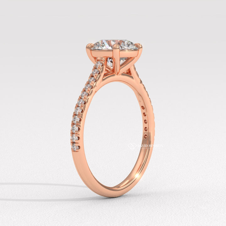 Edwardian engagement ring, Contemporary engagement ring, Nature-inspired engagement ring, Unique engagement ring, Custom engagement ring, Affordable engagement ring,