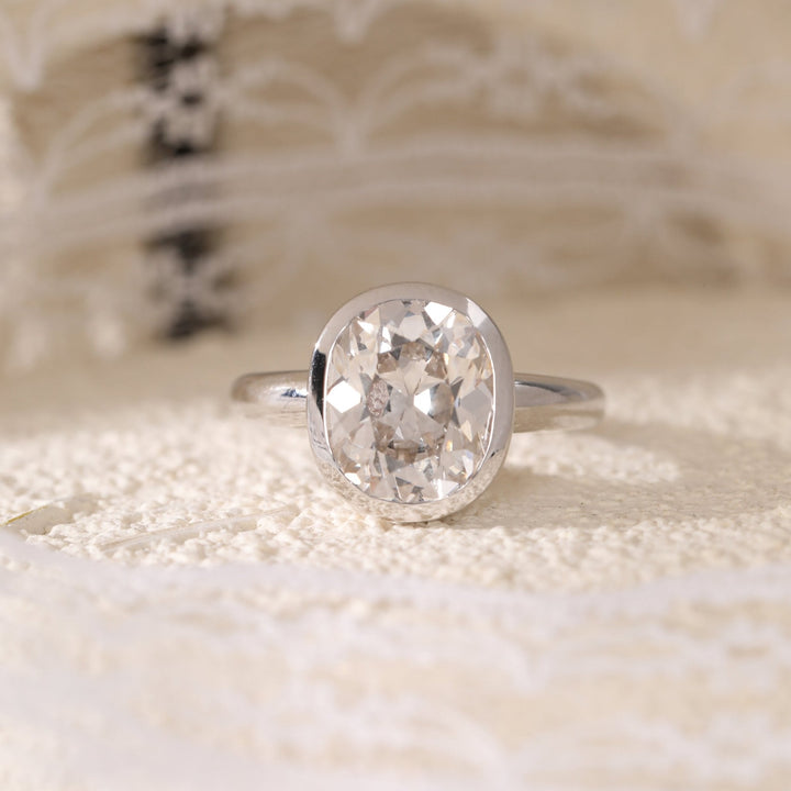 Elongated Cushion Ring
Bezel Set Engagement Ring
3 Carat Moissanite
4 Carat Moissanite
Antique Style Ring
