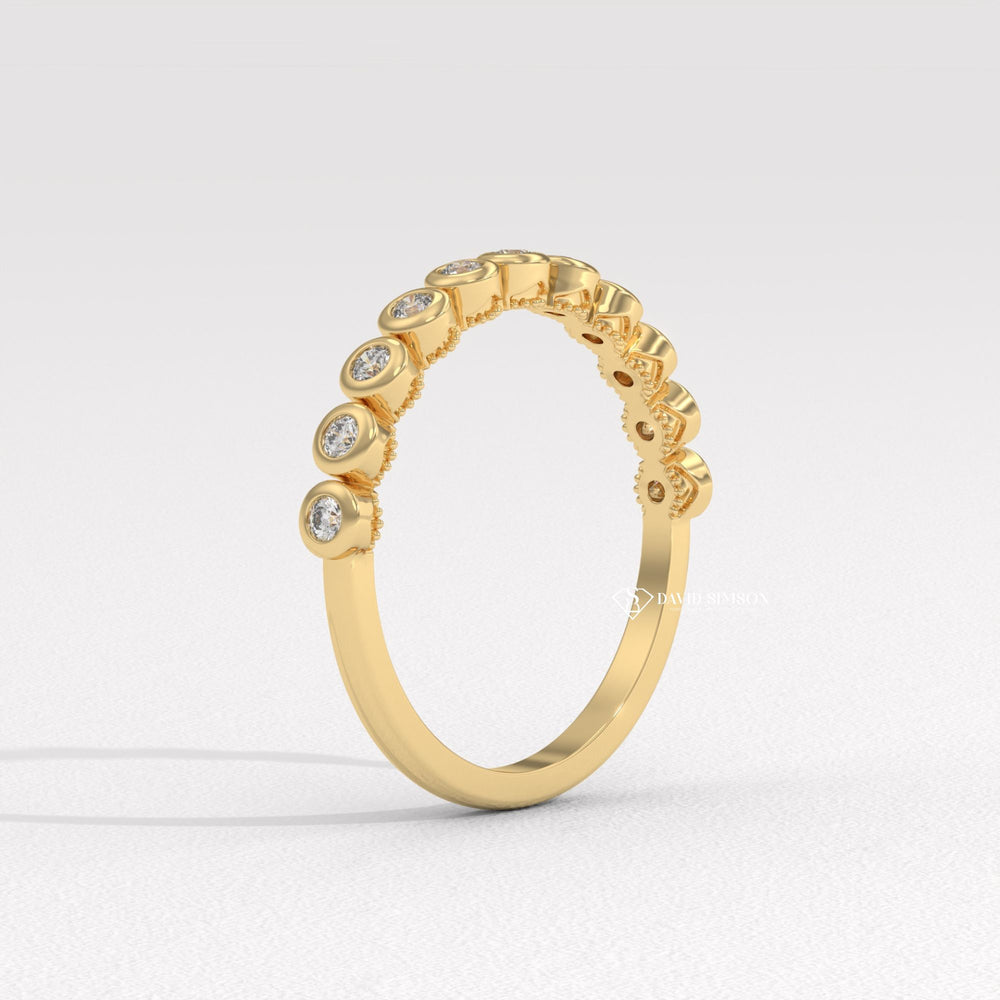 Alternating Bezel Band
Open Space Ring
Contemporary Jewelry
Bridal Bubble Band