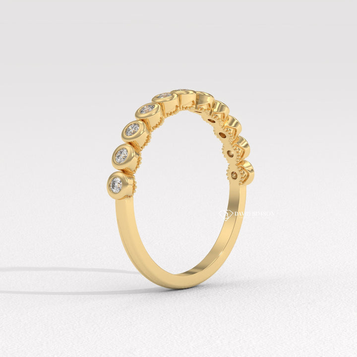 Alternating Bezel Band
Open Space Ring
Contemporary Jewelry
Bridal Bubble Band