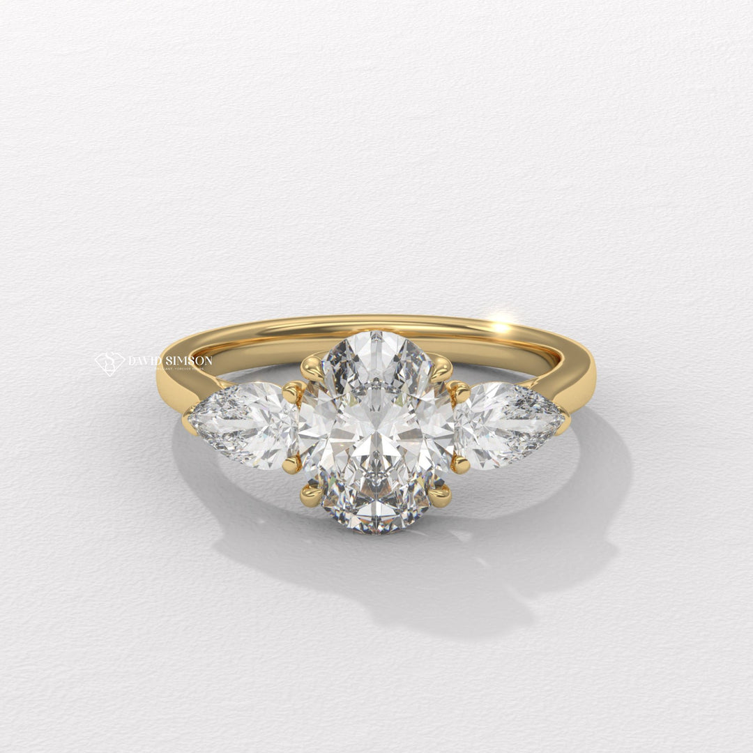 Oval Cut Engagement Ring
Three Stone Oval Ring
Oval Moissanite Ring
3 Stone Engagement Ring