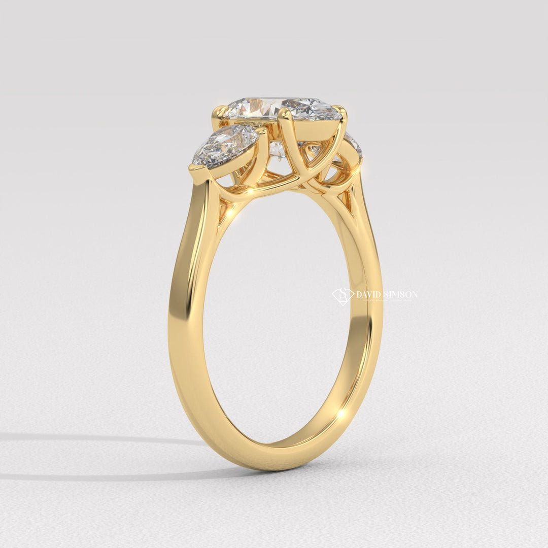 Oval Cut Engagement Ring
Three Stone Oval Ring
Oval Moissanite Ring
3 Stone Engagement Ring