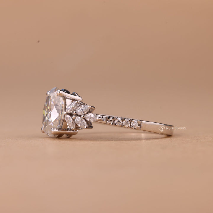Moissanite Cluster Ring
Oval Moissanite Solitaire
Lab Diamond Alternative

