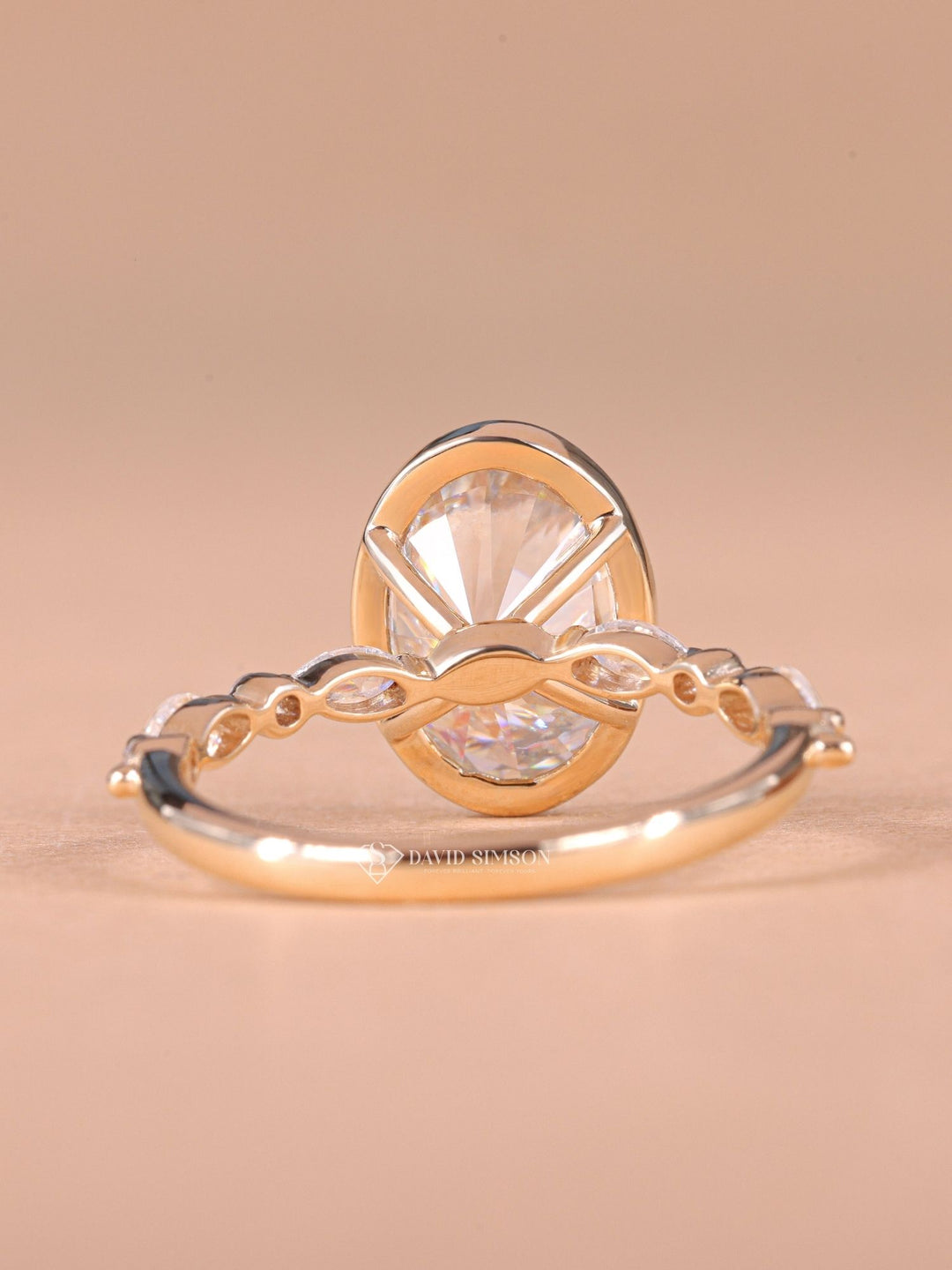 Oval made-to-order engagement ring, Oval personalized engagement ring, Oval exclusive engagement ring, Oval engraved engagement ring, Oval halo diamond engagement ring,