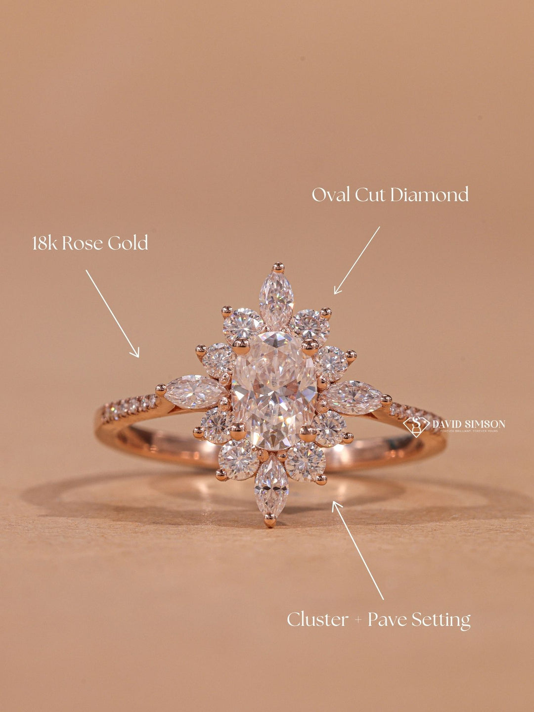 Oval modern engagement ring, Oval three-stone engagement ring, Oval side stone engagement ring, Oval cathedral engagement ring,