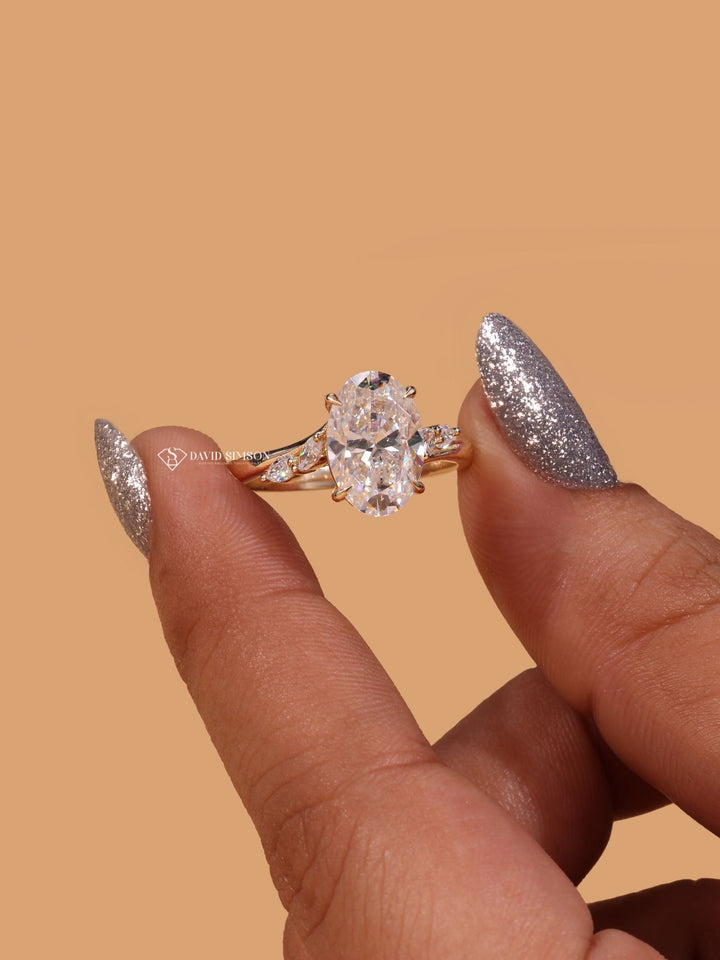 Oval good cut diamond engagement ring, Oval top-rated diamond engagement ring, Oval handmade diamond engagement ring, Oval custom diamond engagement ring,