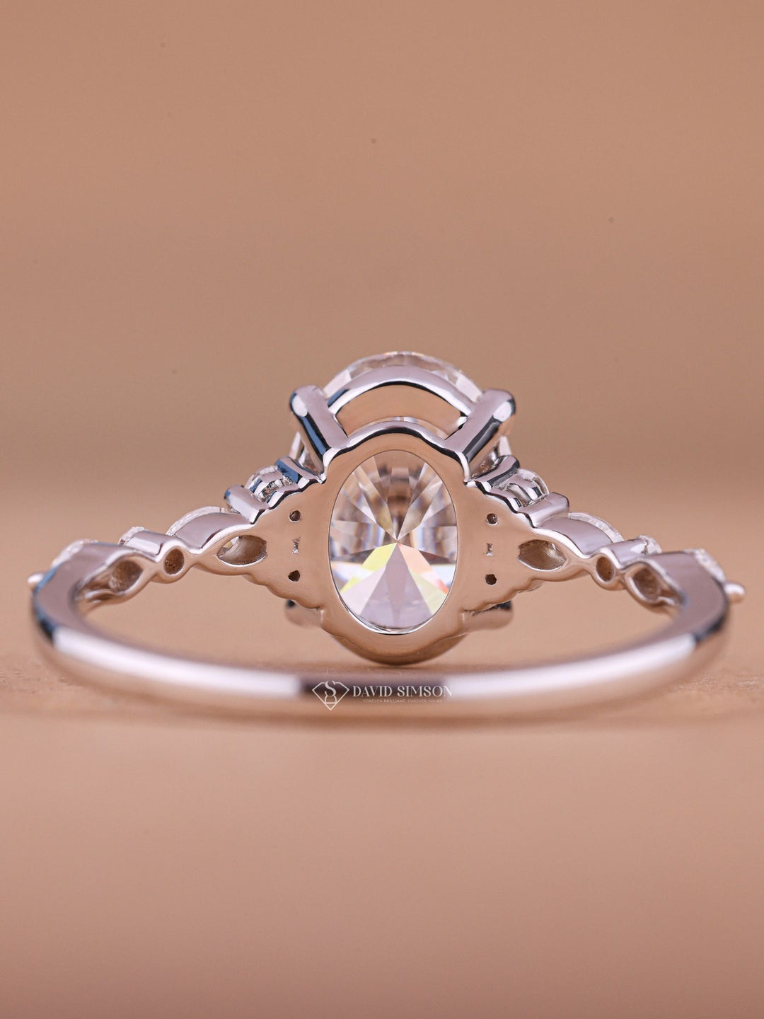 Oval made-to-order engagement ring, Oval personalized engagement ring, Oval exclusive engagement ring, Oval engraved engagement ring, Oval halo diamond engagement ring, Oval solitaire diamond engagement ring, Oval unique diamond engagement ring, 