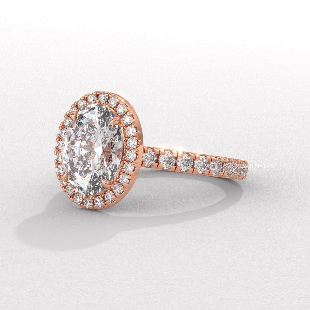 Oval personalized engagement ring, Oval exclusive engagement ring, Oval engraved engagement ring, Oval halo diamond engagement ring, Oval solitaire diamond engagement ring, 
