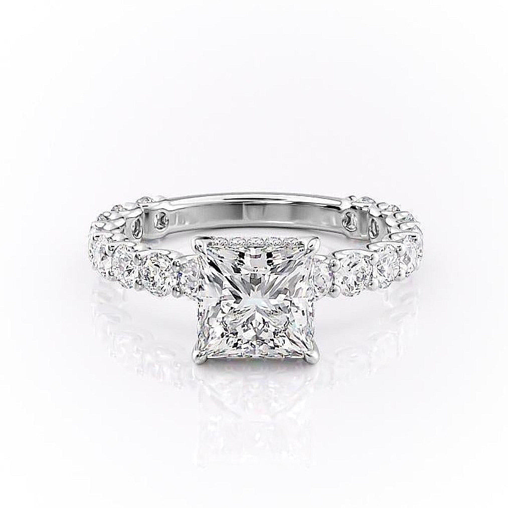 princess-cut-solitaire-pave-setting-moissanite-engagement-ring