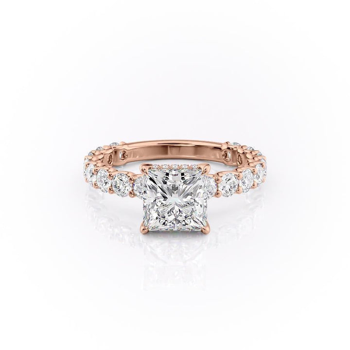 princess-cut-solitaire-pave-setting-moissanite-engagement-ring