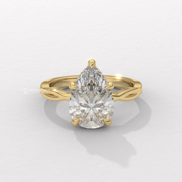 Pear classic diamond ring, Pear modern diamond ring, Pear three-stone diamond ring, Pear side stone diamond ring, Pear cathedral diamond ring, Pear bezel diamond ring, 