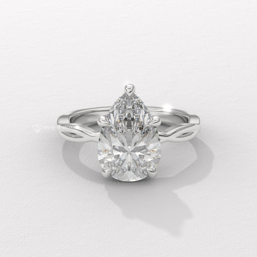 Pear ethical diamond ring, Pear sustainable diamond ring, Pear conflict-free diamond ring, Pear lab-grown diamond ring, Pear natural diamond ring, Pear certified diamond ring, 