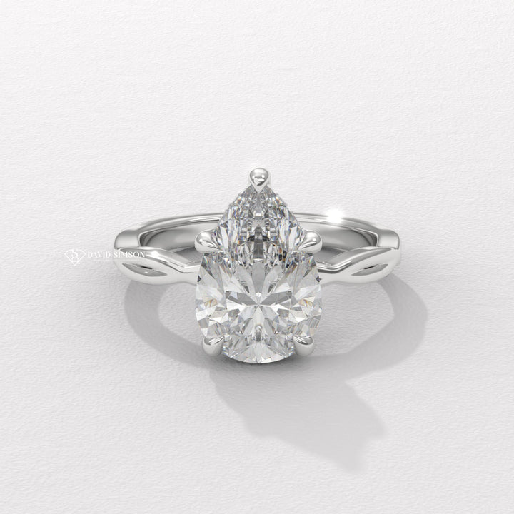Pear ethical diamond ring, Pear sustainable diamond ring, Pear conflict-free diamond ring, Pear lab-grown diamond ring, Pear natural diamond ring, Pear certified diamond ring, 