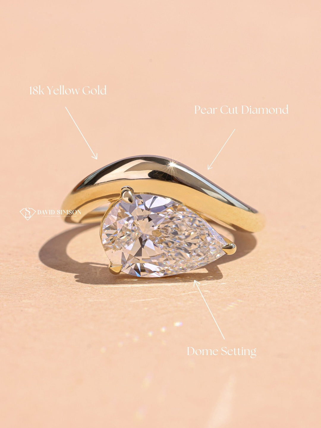Pear glamorous diamond ring, Pear sophisticated diamond ring, Pear trendy diamond ring, Pear fashionable diamond ring, Pear versatile diamond ring, Pear ethical diamond ring, Pear sustainable diamond ring, Pear conflict-free diamond ring, 