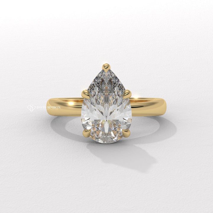 Pear traditional diamond ring, Pear contemporary diamond ring, Pear minimalist diamond ring, Pear intricate diamond ring, Pear bold diamond ring,