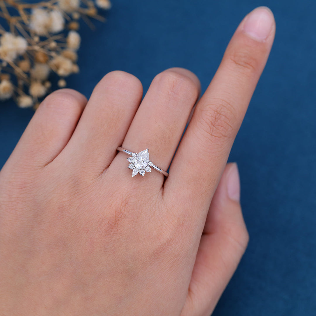 pear-shaped-moissanite-cluster-engagement-ring-3