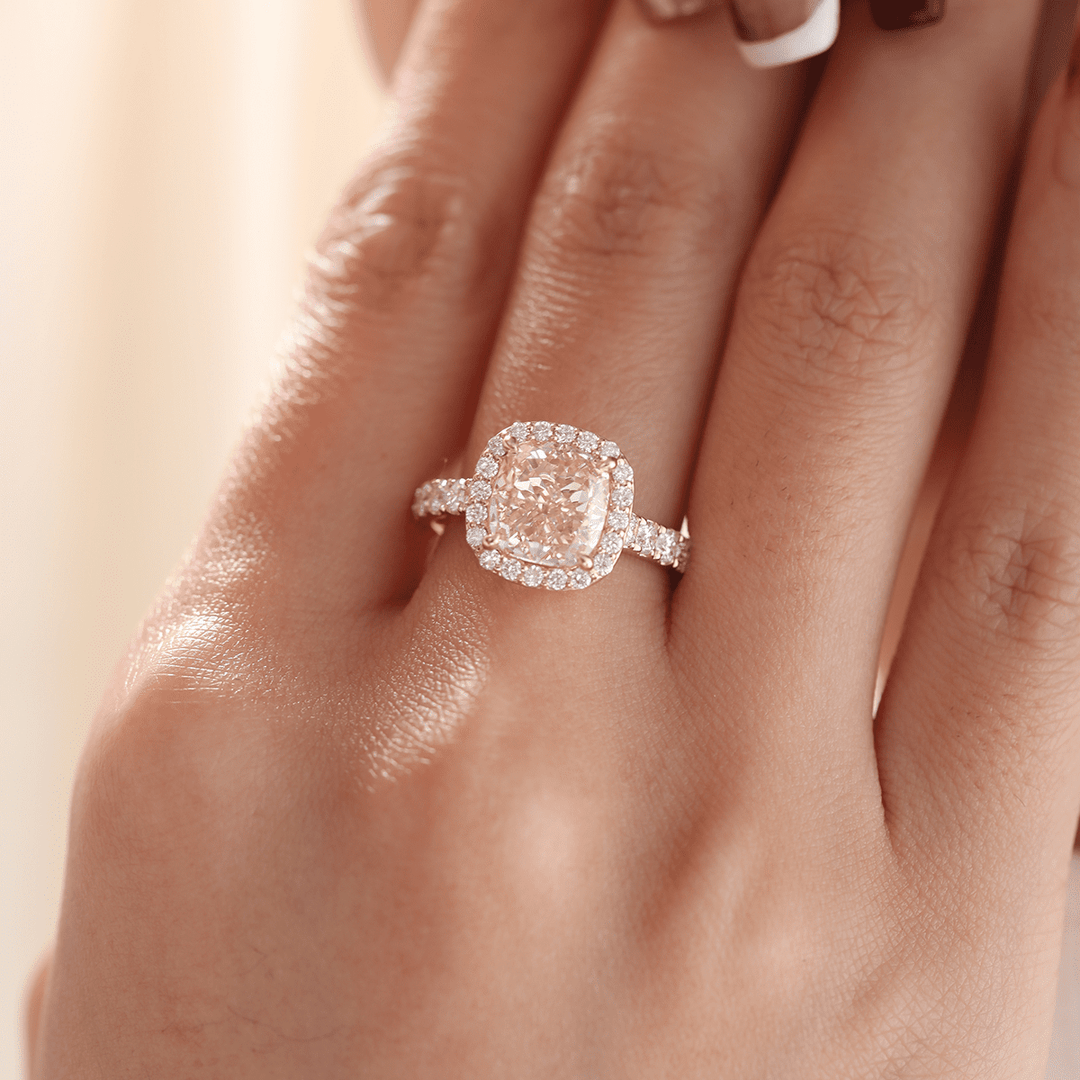 3 Carat Pink DiamondCushion Cut Pink DiamondFancy Intense Pink DiamondPink Diamond Engagement Ring2.5CT Pink Lab Diamond
