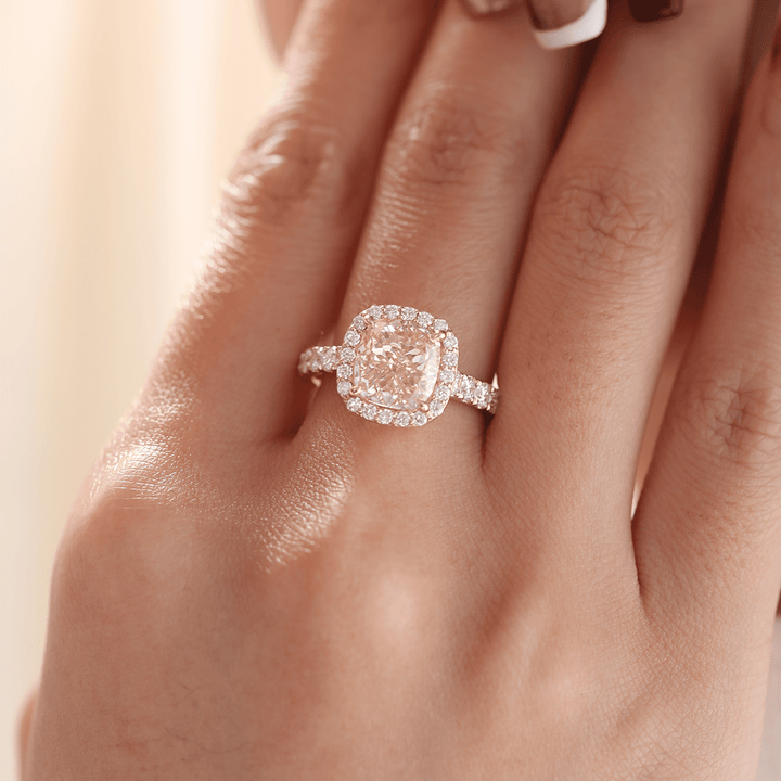 3 Carat Pink DiamondCushion Cut Pink DiamondFancy Intense Pink DiamondPink Diamond Engagement Ring2.5CT Pink Lab Diamond