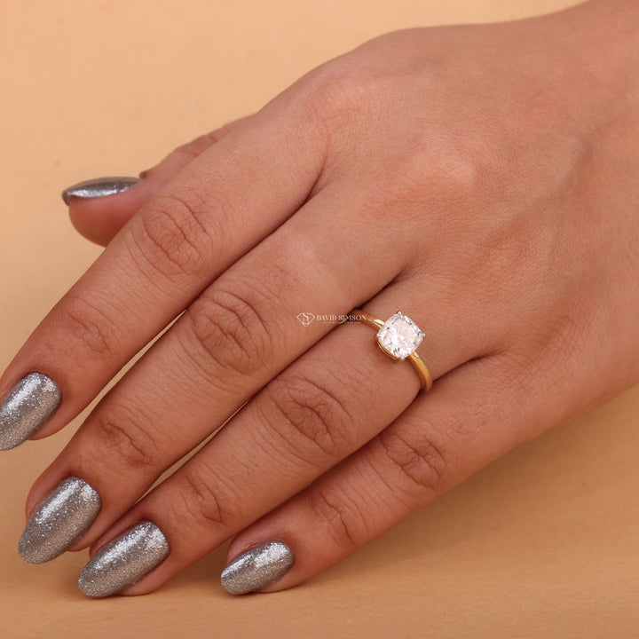 Four Prong Cushion Set Ring
Minimalist Moissanite Solitaire
Sterling Silver Cushion Cut Ring
Thin Band Cushion Solitaire
