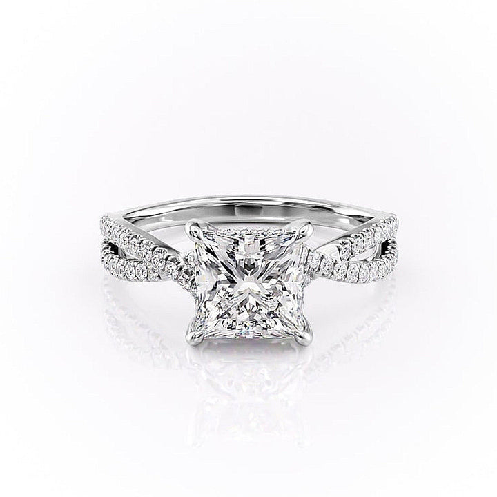 princess-cut-solitaire-cross-over-pave-moissanite-engagement-ring