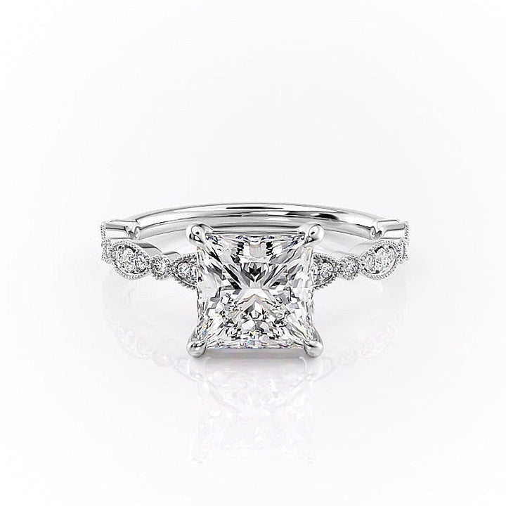 princess-solitaire-milgrain-pave-moissanite-engagement-ring