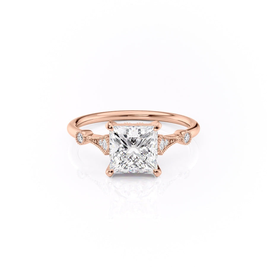 princess-solitaire-milgrain-setting-moissanite-engagement-ring