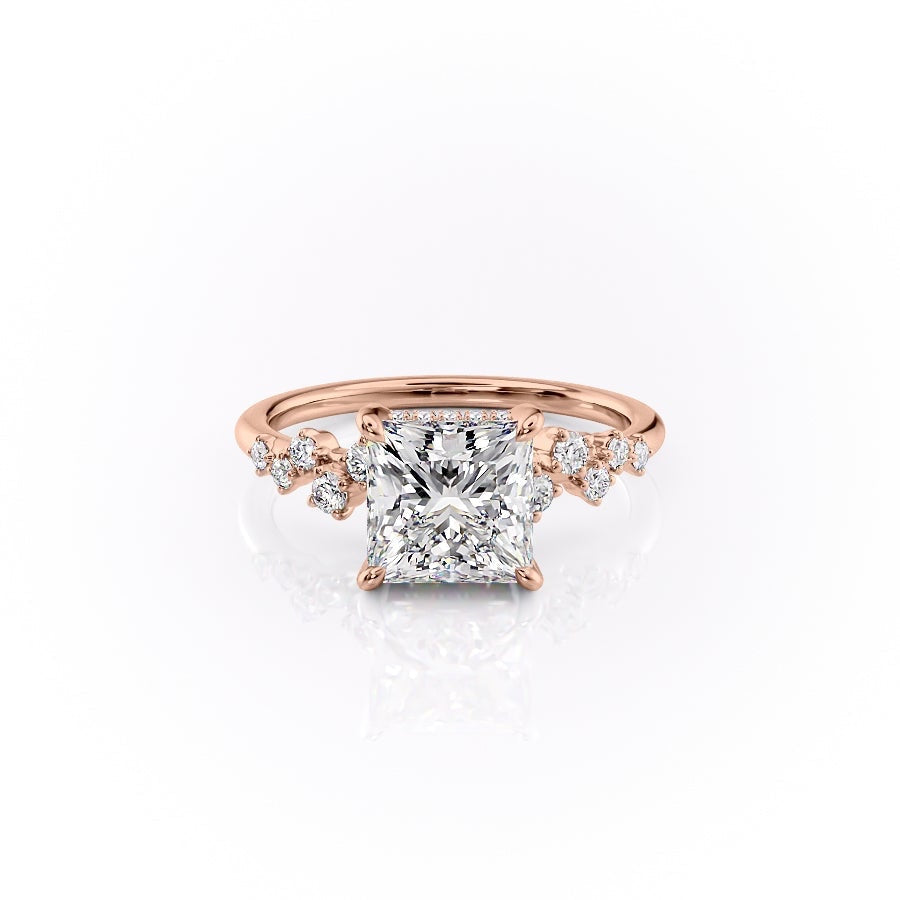 princess-cut-cluster-moissanite-engagement-ring-2