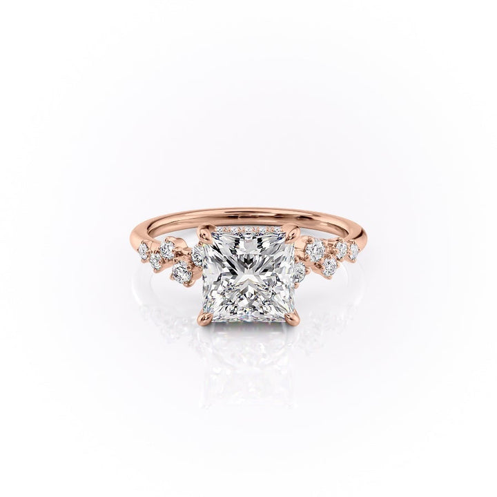 princess-cut-cluster-moissanite-engagement-ring-2