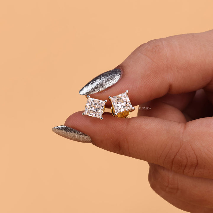 Square Moissanite Diamond Earrings
Princess Cut Diamond Simulant
Women's Moissanite Stud Earrings
Solitaire Princess Cut Studs
D Color Moissanite Earrings
VVS1 Clarity Moissanite Studs
