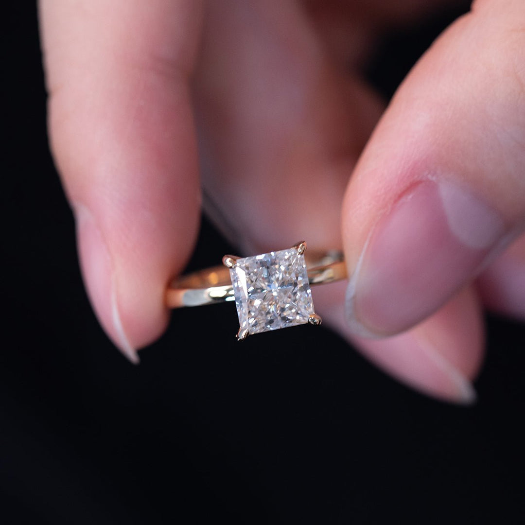 Modern Square Cut Engagement Ring27. Princess Cut Moissanite Ring Rose Gold28. 3 Carat Moissanite Ring Luxury29. Ethical Princess Cut Diamond Alternative