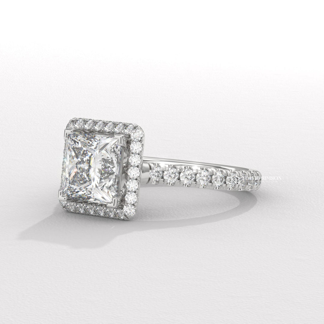 Princess designer diamond engagement ring, Princess handcrafted diamond engagement ring, Princess certified diamond engagement ring, Princess vintage diamond engagement ring,