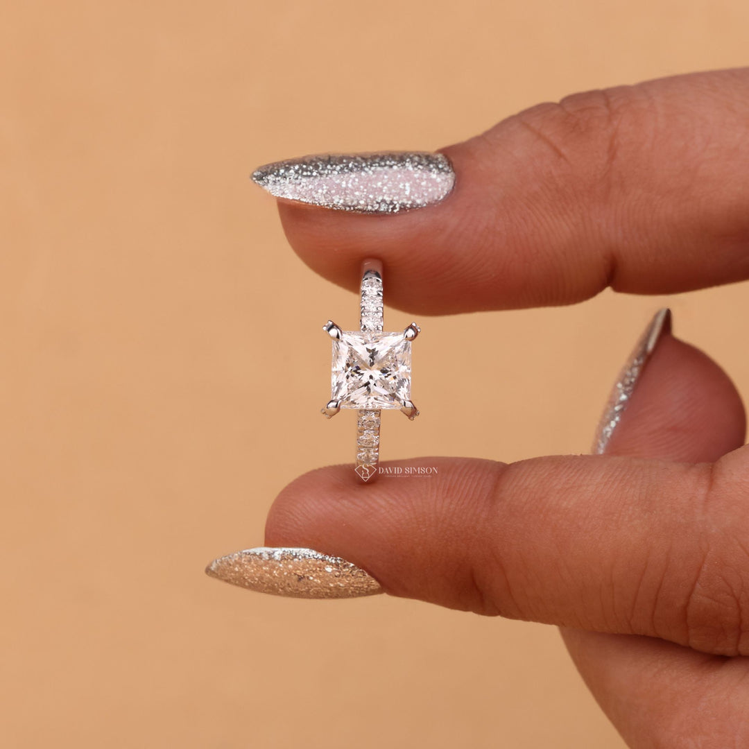 Princess cut moissanite
1ct princess ring
2ct moissanite ring
