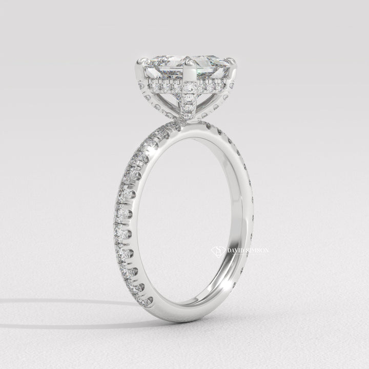 Princess luxury diamond engagement ring, Princess discount diamond engagement ring, Princess designer diamond engagement ring, Princess handcrafted diamond engagement ring