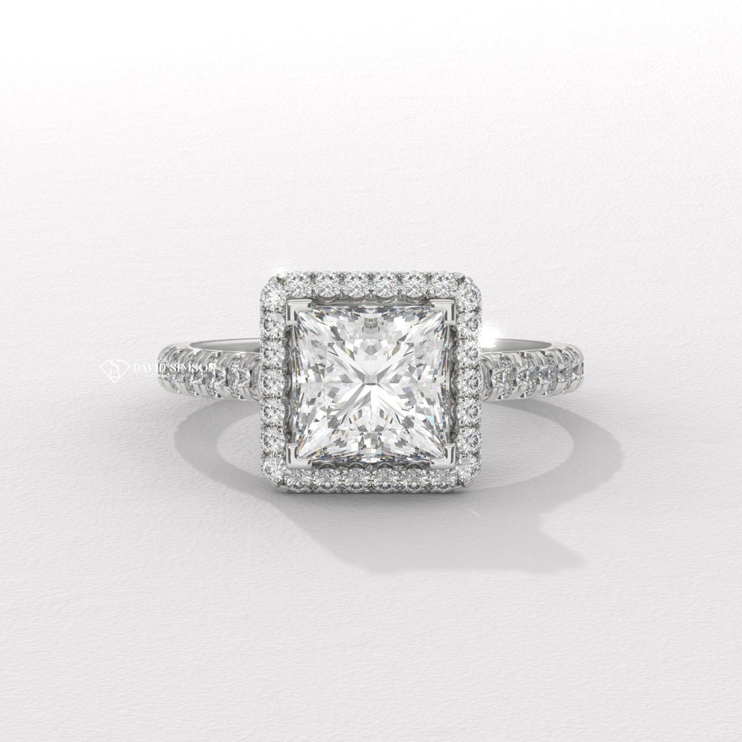 Princess custom diamond engagement ring, Princess affordable diamond engagement ring, Princess luxury diamond engagement ring, Princess discount diamond engagement ring,