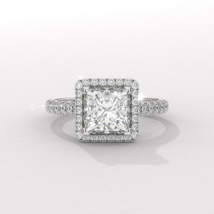 Princess custom diamond engagement ring, Princess affordable diamond engagement ring, Princess luxury diamond engagement ring, Princess discount diamond engagement ring,