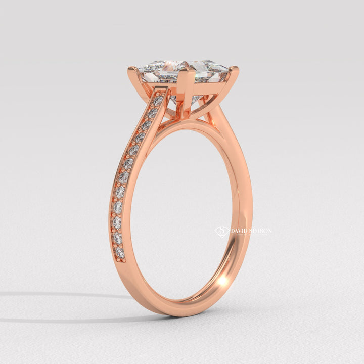 sustainable engagement ring, Princess conflict-free engagement ring, Princess lab-grown engagement ring, Princess natural engagement ring, Princess 