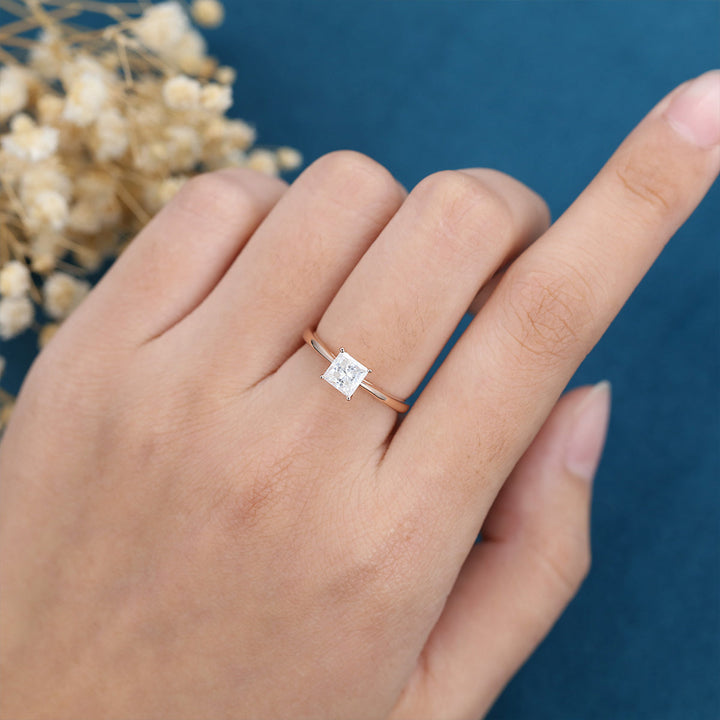 princess-shaped-moissanite-solitaire-engagement-ring