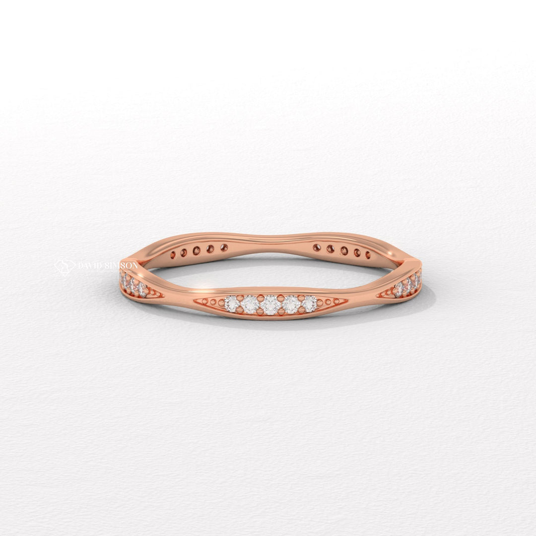 Modern Wedding Band
Round Cut Infinity
Prong Set Ring
Pave Infinity Band