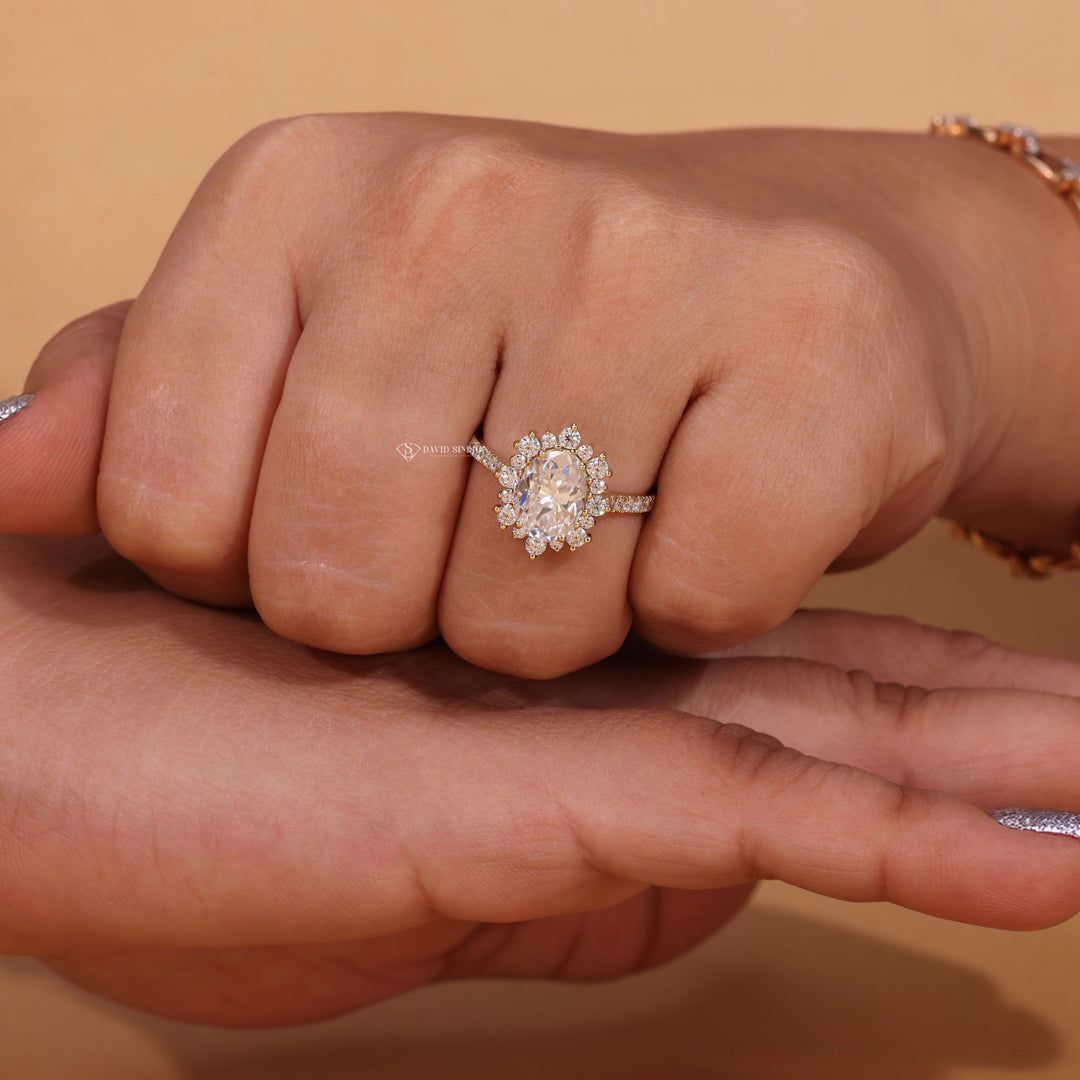 Proposal Ring for Her
14k Gold Oval Ring
Moissanite Floral Ring
Handcrafted Engagement Ring
Rose Gold Floral Ring
Whimsical Bridal Style
