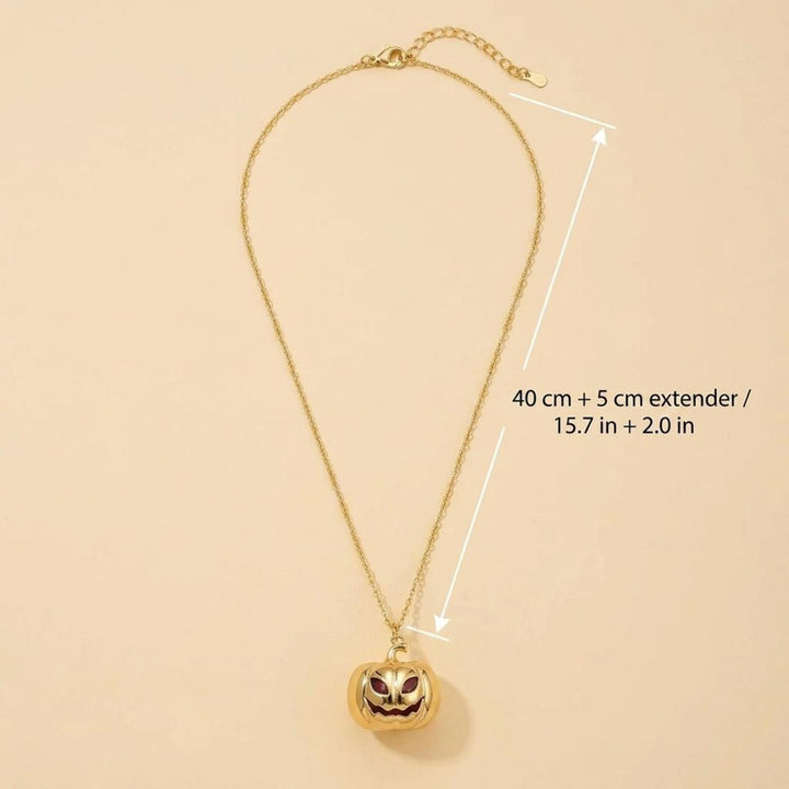 Gold Pumpkin Necklace Halloween Gift For Woman