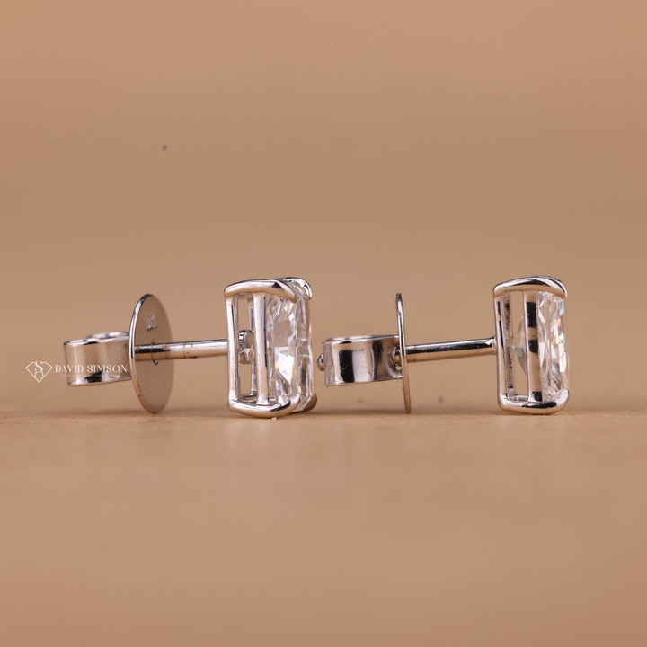 Screw Back Diamond Studs, Dainty Diamond Earrings, Statement Diamond Studs, High Clarity Diamonds, Radiant Cut Gift, Wedding Jewelry, Elegant Diamond Studs, Personalized Jewelry Gift

