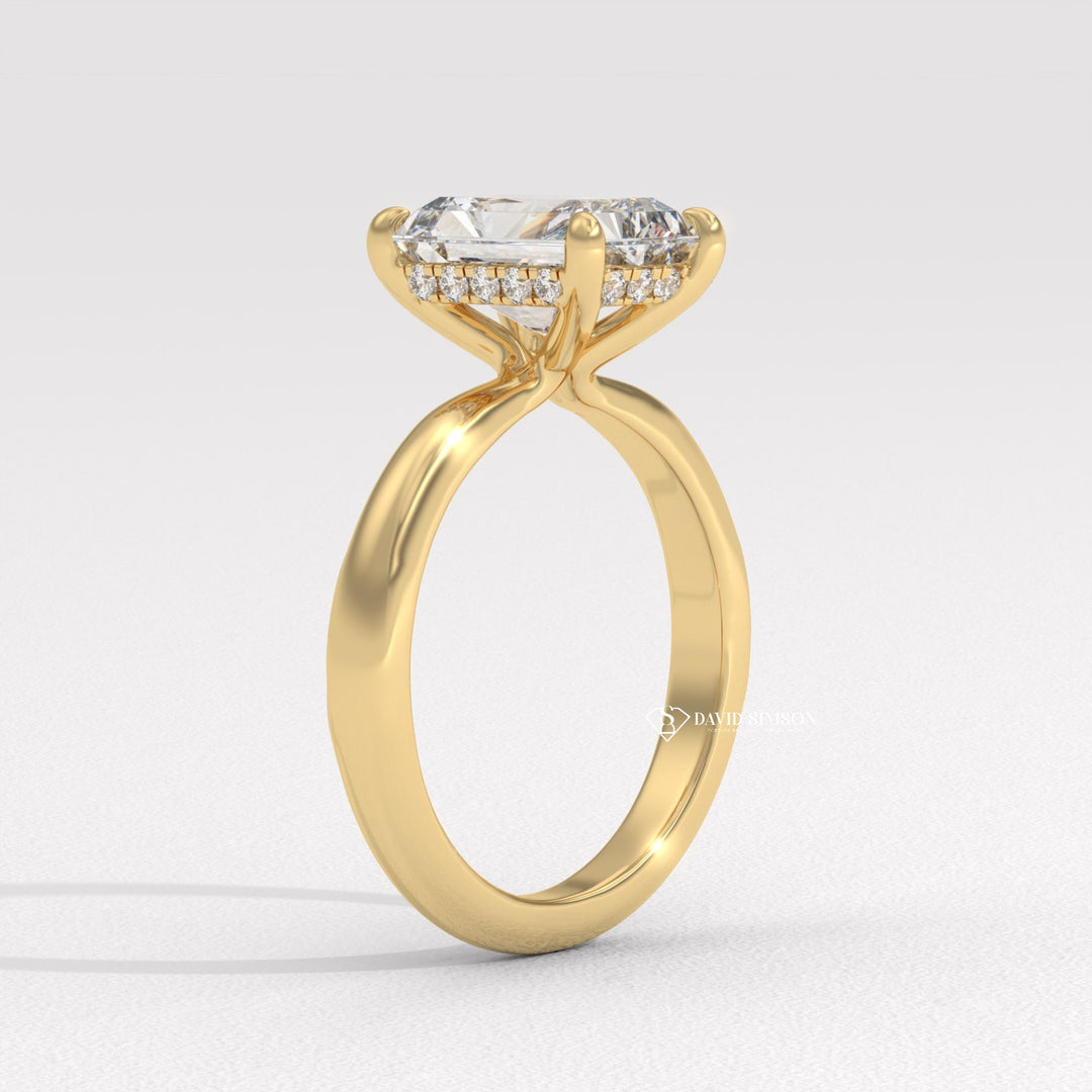 Radiant halo princess cut diamond engagement ring, Radiant brilliant cut diamond engagement ring, Radiant ideal cut diamond engagement ring, Radiant excellent cut diamond engagement ring,