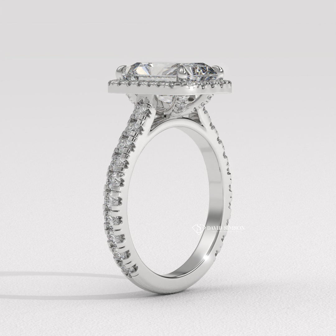 Radiant traditional diamond engagement ring, Radiant princess cut diamond engagement ring, Radiant cushion cut diamond engagement ring, Radiant halo princess cut diamond engagement 