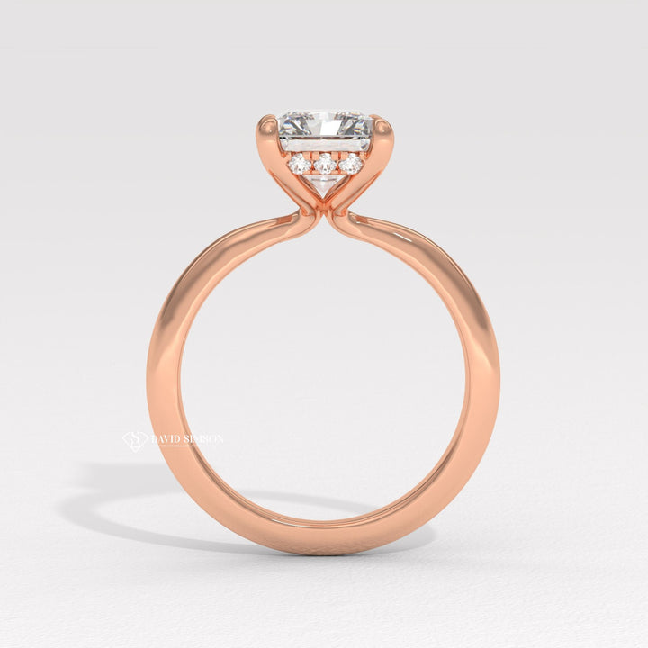 Radiant made-to-order diamond engagement ring, Radiant personalized diamond engagement ring, Radiant exclusive diamond engagement ring, Engagement ring, Diamond engagement ring