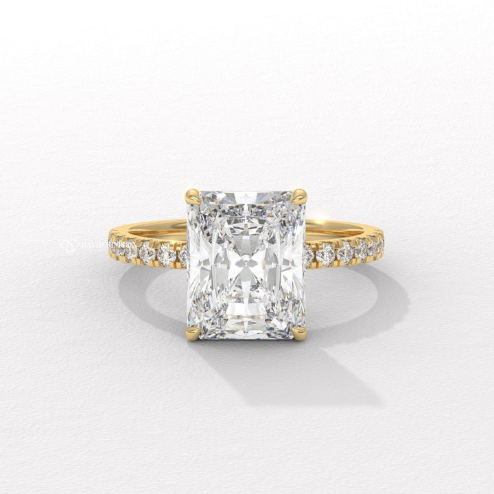 Radiant handcrafted diamond engagement ring, Radiant certified diamond engagement ring, Radiant vintage diamond engagement ring, Radiant antique diamond engagement ring,