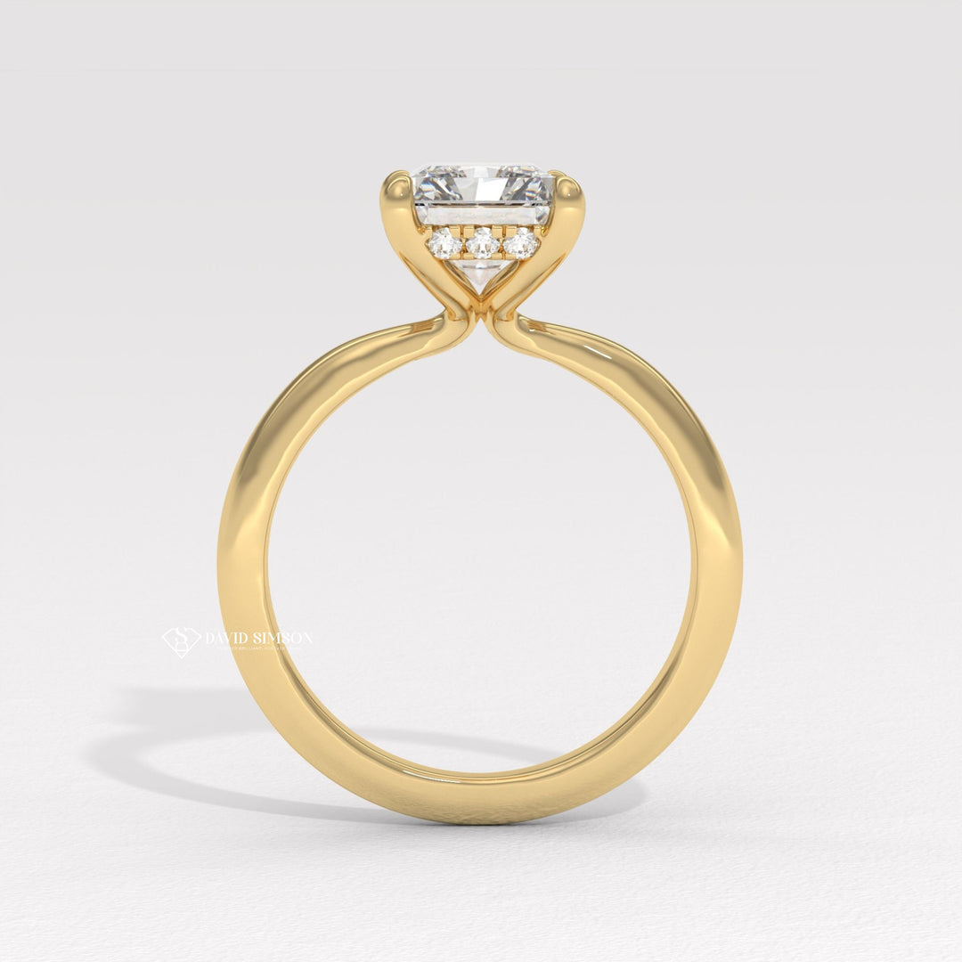 Radiant local diamond engagement ring, Radiant handmade diamond engagement ring, Radiant custom diamond engagement ring, Radiant made-to-order diamond engagement ring