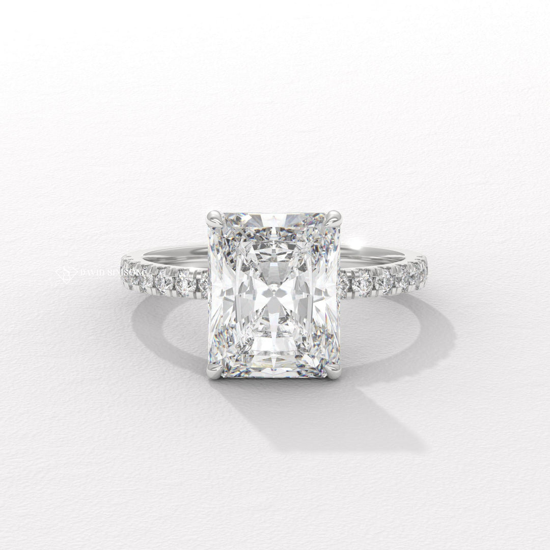 Radiant local diamond engagement ring, Radiant handmade diamond engagement ring, Radiant custom diamond engagement ring, Radiant made-to-order diamond engagement ring, 
