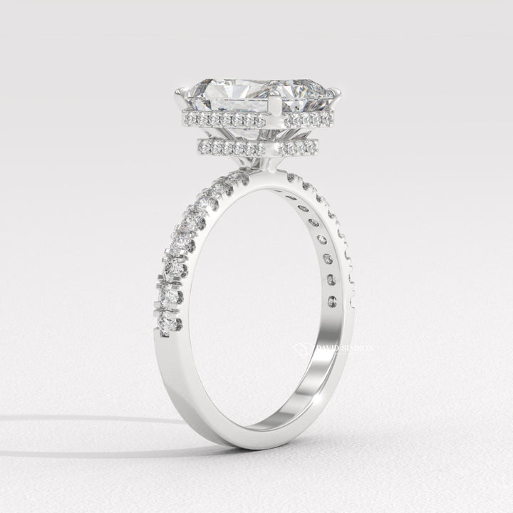 Radiant unique diamond engagement ring, Radiant custom diamond engagement ring, Radiant affordable diamond engagement ring, Radiant luxury diamond engagement ring, Radiant discount diamond engagement ring