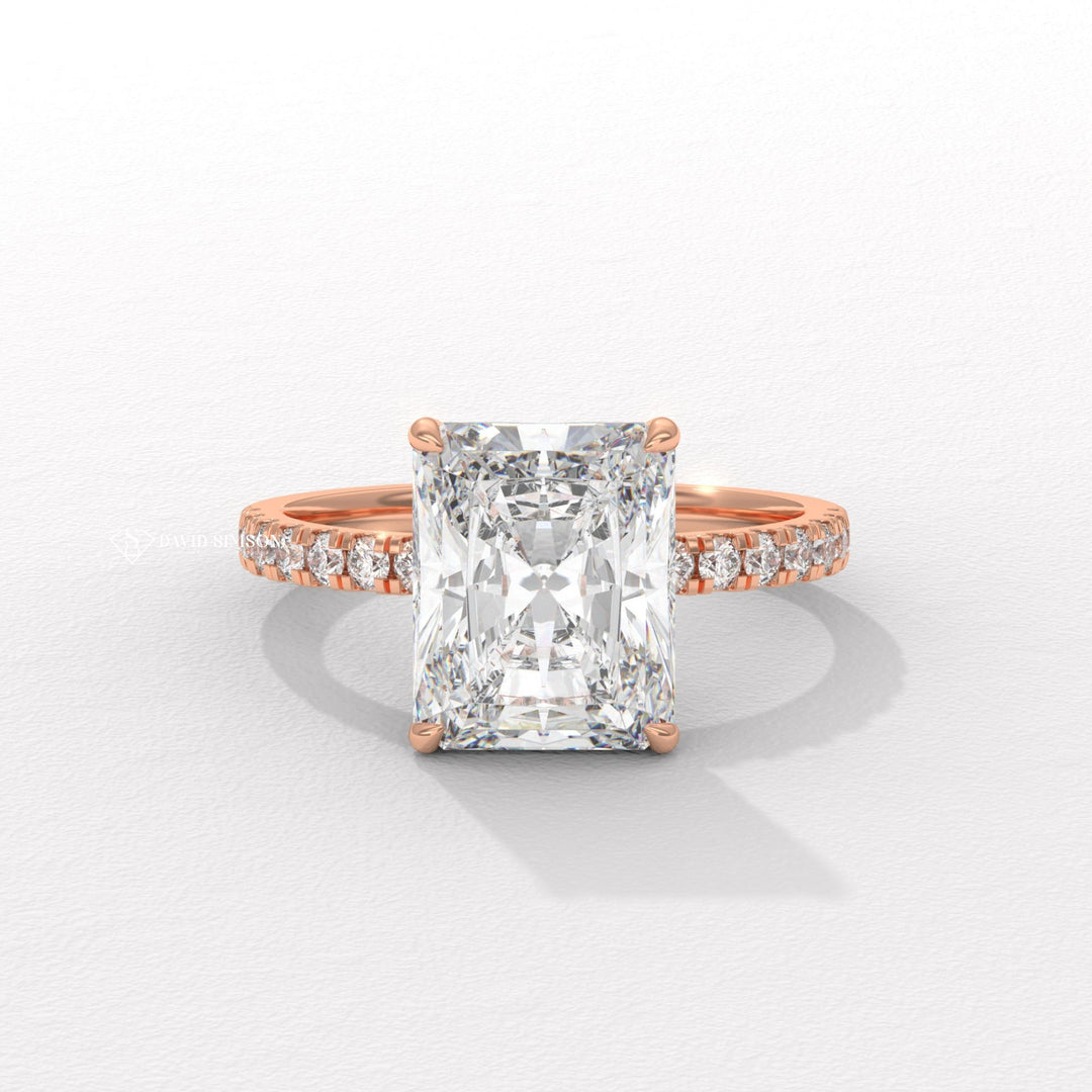 Radiant made-to-order diamond engagement ring, Radiant personalized diamond engagement ring, Radiant exclusive diamond engagement ring, Engagement ring, Diamond engagement ring,